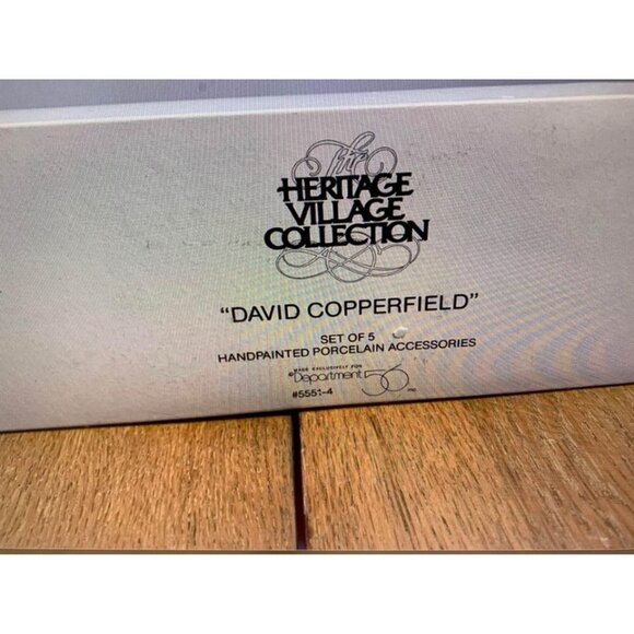 Victorian Christmas Village Figurines Set of 7 Hand-Painted Porcelain Figures on - Picture 8 of 9